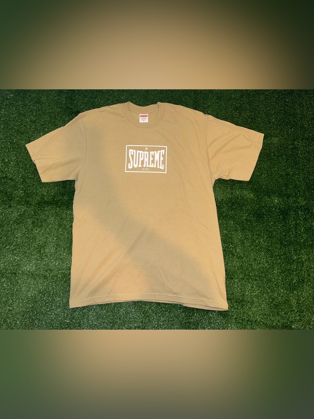 Supreme Khaki Warm Up Tee